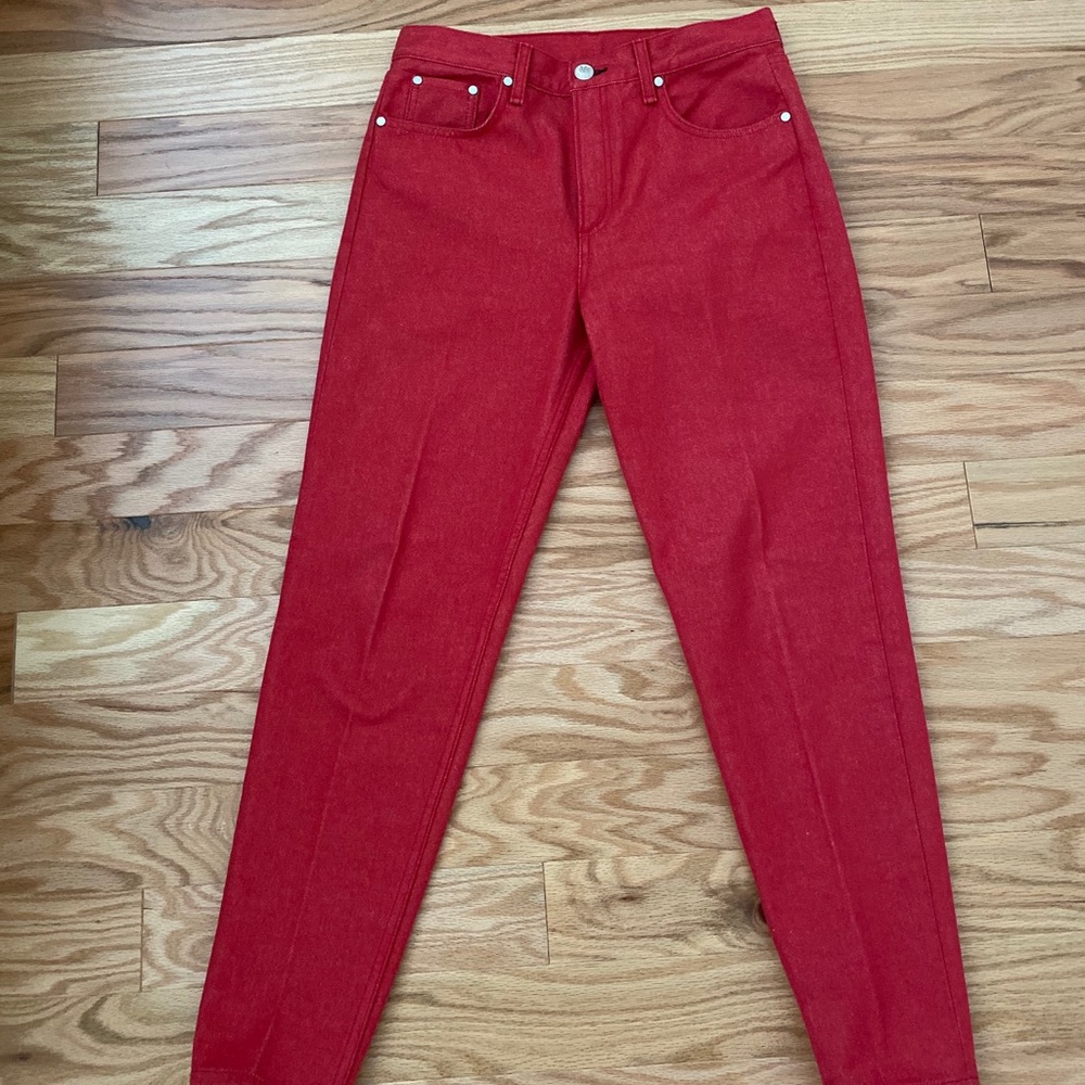 Rag and Bone red straight jeans